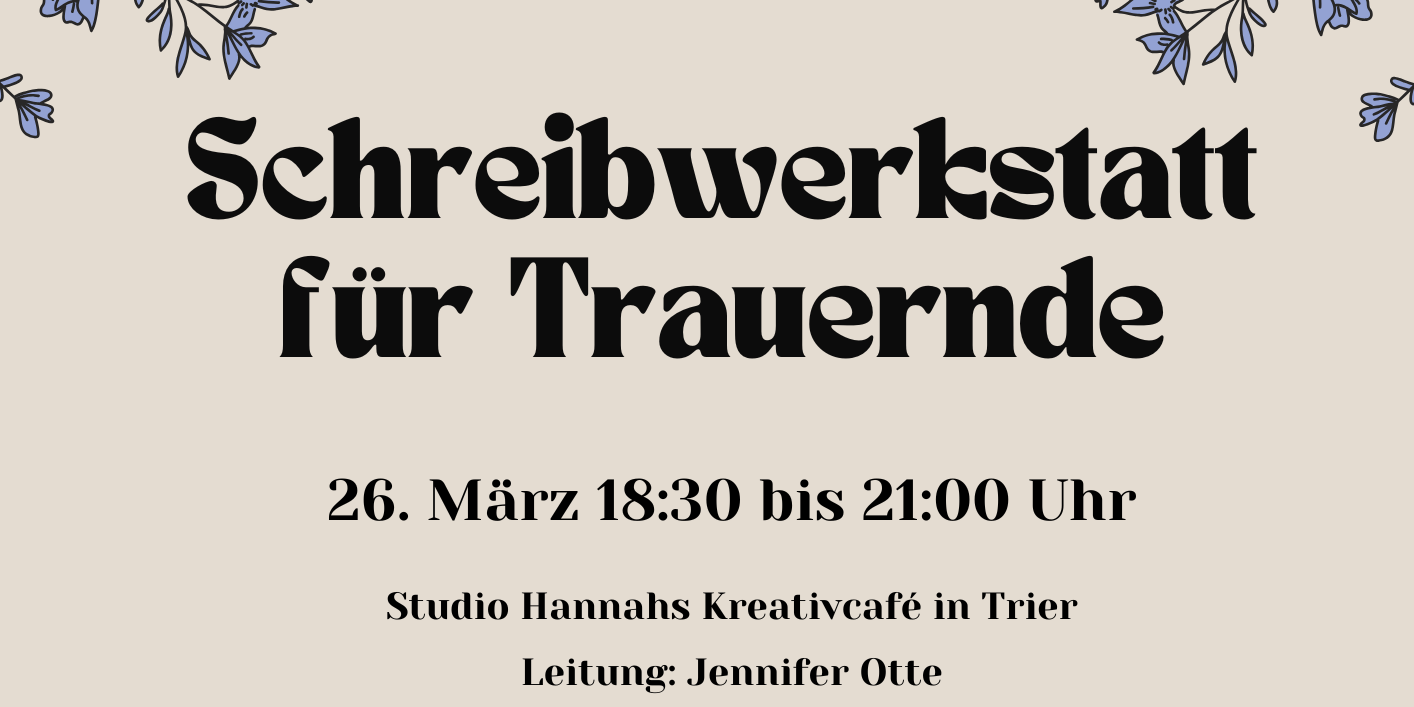 Flyer Schreibwerkstatt für Trauernde